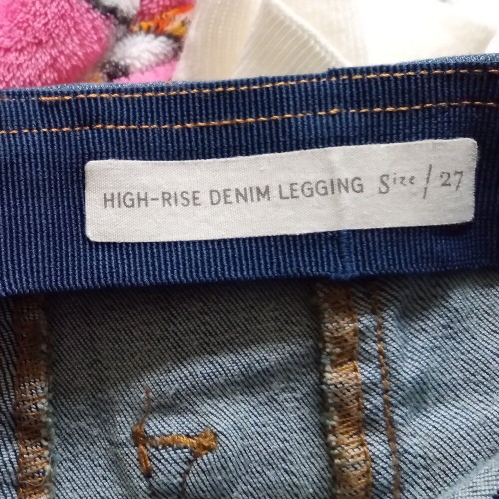 Anthropologie Pilcro Women's High Rise Skinny Jegging Denim Blue Size Small 27 - Picture 3 of 8